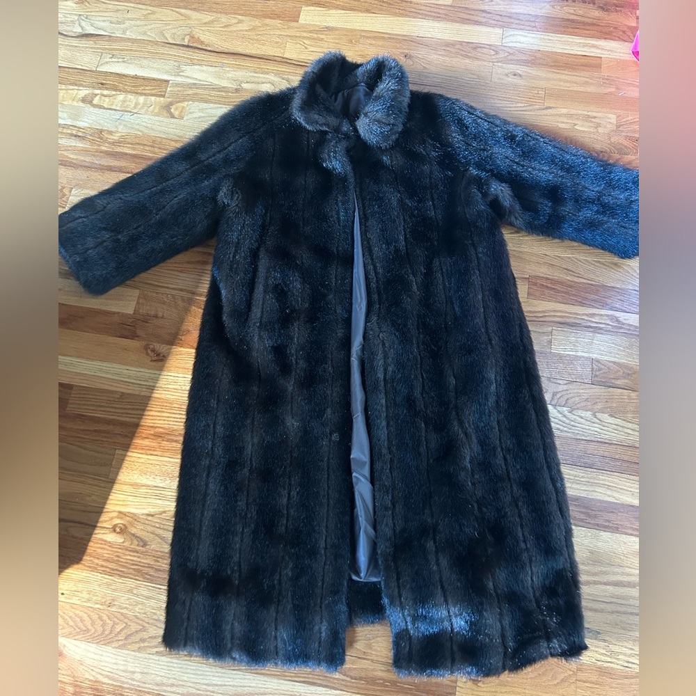 Women’s Dark Brown Faux Fur Coat - Classic Winter Jacket